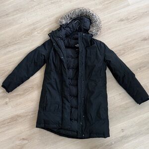 the north face womens downtown parka - black - M